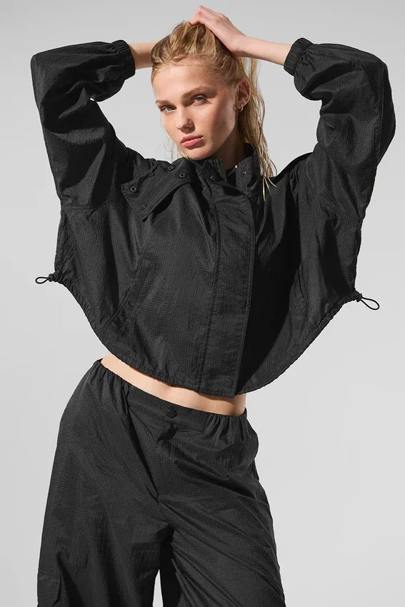 Chaqueta corta con cremallera completa «Game Time» - Negro