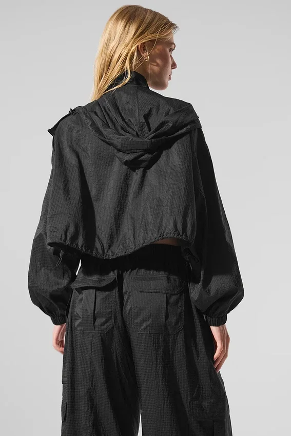 Chaqueta corta con cremallera completa «Game Time» - Negro