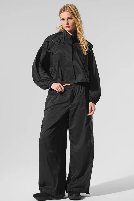 Chaqueta corta con cremallera completa «Game Time» - Negro