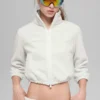 Chaqueta corta de forro polar «Retreat» - Gris jaspeado claro