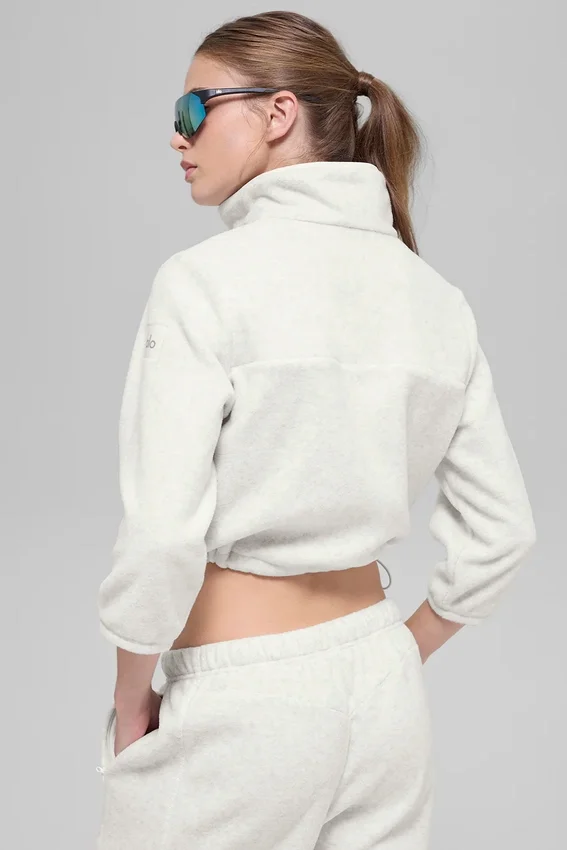 Chaqueta corta de forro polar «Retreat» - Gris jaspeado claro