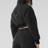 Chaqueta corta de forro polar Wintry Mix - Negro