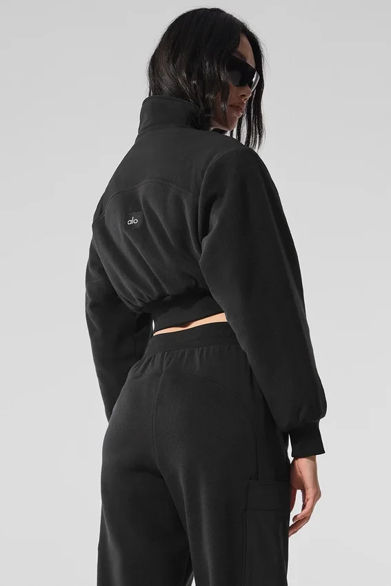 Chaqueta corta de forro polar Wintry Mix - Negro