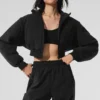 Chaqueta corta de forro polar Wintry Mix - Negro