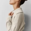 Chaqueta corta de punto Scholar con cremallera completa - Avena jaspeada