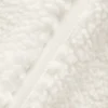 Chaqueta corta de sherpa con corte en diagonal - Marfil