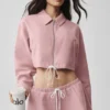 Chaqueta corta «Fan Favorite» con cremallera completa - Rosa vintage