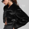 Chaqueta corta «Faux Fur Chic» - Negro