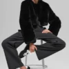 Chaqueta corta «Faux Fur Chic» - Negro