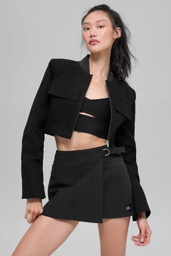 Chaqueta corta «Main Character» - Negro