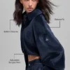 Chaqueta corta «Mountain Side» de terciopelo acanalado - Azul marino