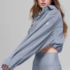 Chaqueta corta «Mountain Side» de terciopelo acanalado - Winter Frost
