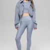 Chaqueta corta «Mountain Side» de terciopelo acanalado - Winter Frost