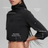 Chaqueta corta «Retreat» de forro polar - Negro