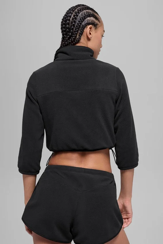 Chaqueta corta «Retreat» de forro polar - Negro