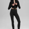 Chaqueta de canalé bicolor sin costuras - Negro