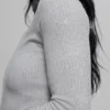 Chaqueta de canalé sin costuras en dos tonos - Gris brumoso claro jaspeado
