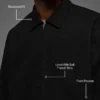 Chaqueta de lona de algodón Coaches - Negro