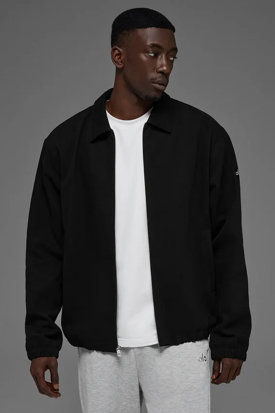 Chaqueta de lona de algodón Coaches - Negro