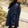 Chaqueta deportiva Origin con cremallera completa - Azul marino/Negro