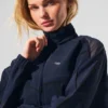Chaqueta deportiva Origin con cremallera completa - Azul marino/Negro