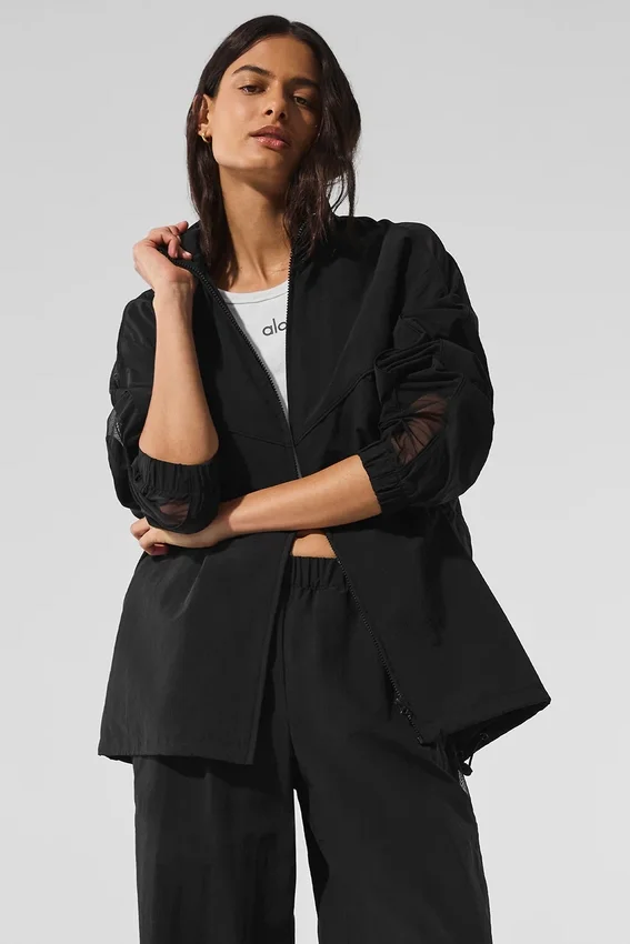 Chaqueta deportiva Origin con cremallera completa - Negra