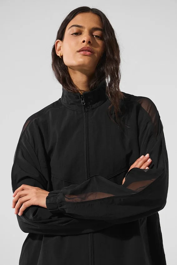 Chaqueta deportiva Origin con cremallera completa - Negra