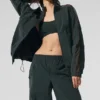Chaqueta deportiva Origin con cremallera completa - Verde carbón