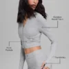 Chaqueta entallada Alosoft Sincere - Gris jaspeado deportivo