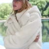 Chaqueta Foxy de piel sintética - Marfil