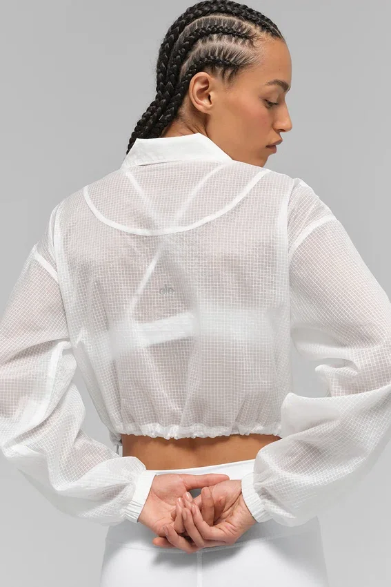 Chaqueta Game Time con cremallera completa - Blanca
