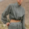 Chaqueta Game Time con cremallera completa - Gris lunar