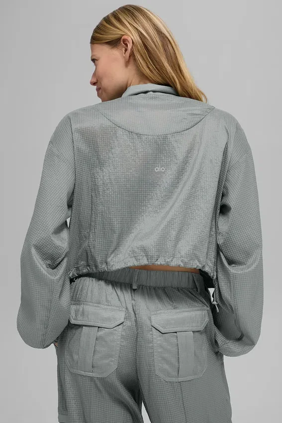 Chaqueta Game Time con cremallera completa - Gris lunar