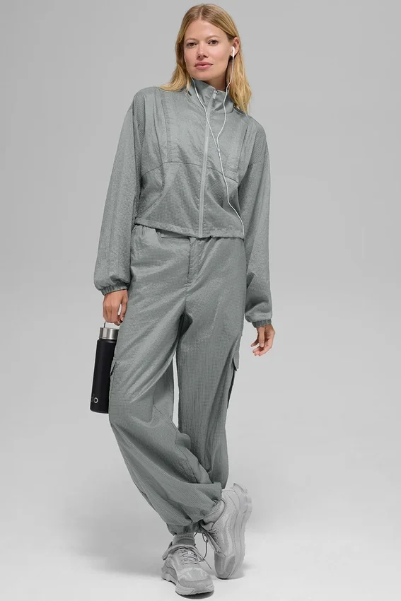 Chaqueta Game Time con cremallera completa - Gris lunar