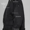 Chaqueta Grand de imitación de piel de oveja - Negro
