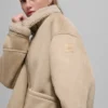 Chaqueta Grand de imitación de piel de oveja - Woodland Tan