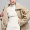 Chaqueta Grand de imitación de piel de oveja - Woodland Tan