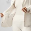 Chaqueta «Take Note» de forro polar - Marfil
