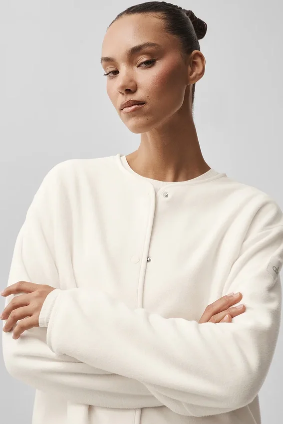 Chaqueta «Take Note» de forro polar - Marfil