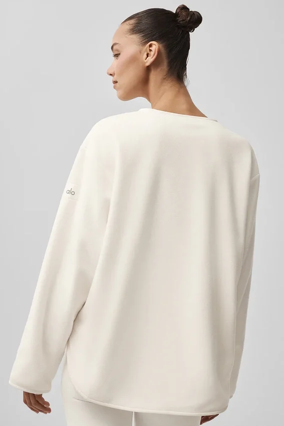 Chaqueta «Take Note» de forro polar - Marfil
