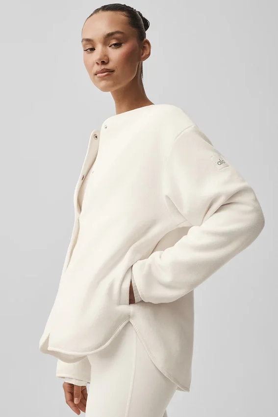 Chaqueta «Take Note» de forro polar - Marfil