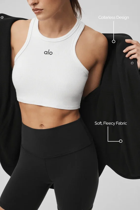 Chaqueta Take Note de forro polar - Negro