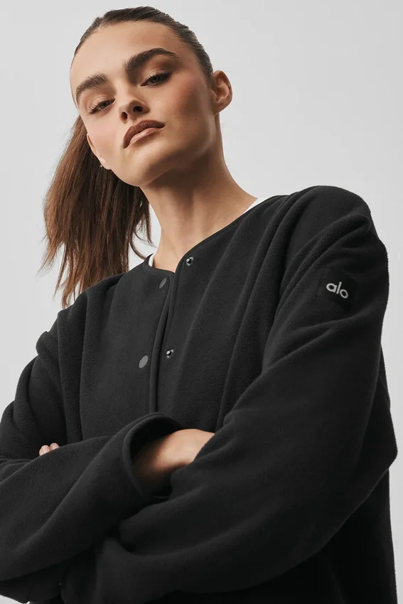 Chaqueta Take Note de forro polar - Negro