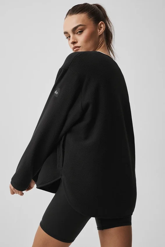 Chaqueta Take Note de forro polar - Negro