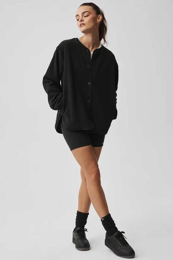 Chaqueta Take Note de forro polar - Negro