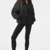Chaqueta tipo jersey ligera con media cremallera Latitude - Negra