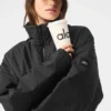 Chaqueta tipo jersey ligera con media cremallera Latitude - Negra