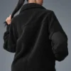 Chaqueta tipo «shacket» con ribete de sherpa - Negro