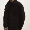 Chaqueta tipo «shacket» de lona - Negro
