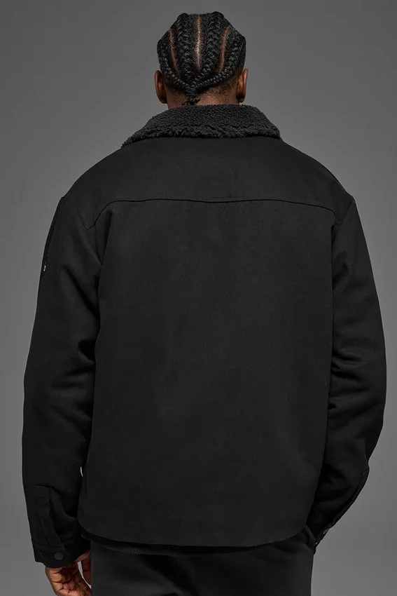 Chaqueta tipo «shacket» de lona - Negro
